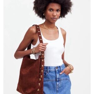 Madewell Essential Bucket Shoulder Bag in Soft Mohogany
